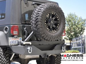Jeep Wrangler JK Rear Bumper & Tire Carrier - Textured Black Powder Coating Jeep Wrangler JK Rear Bumper & Tire Carrier - Textured Black Powder Coating